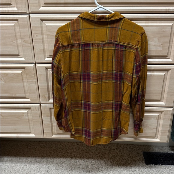 Mossimo Mustard and Red Plaid Shirt - Picture 3 of 3